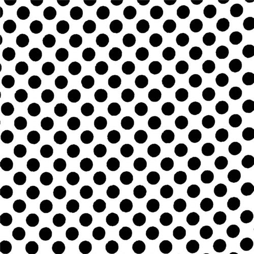 white Michael Miller fabric Ta Dot with black dots 1