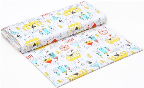 white Michael Miller fabric circus tent Carnival Fun 3