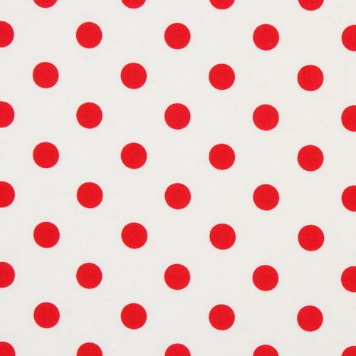 weisser Michael Miller Stoff rote Polka Punkte 2