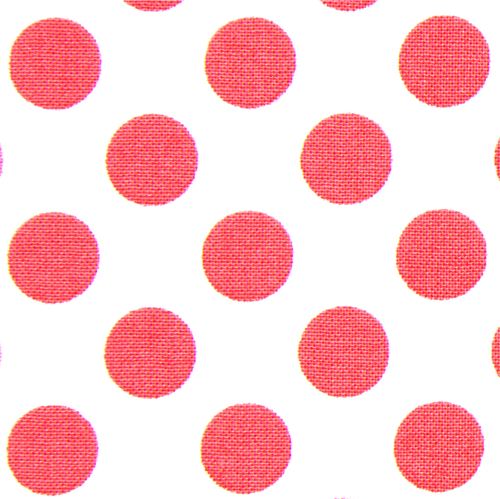 white Michael Miller fabric red polka dots 1