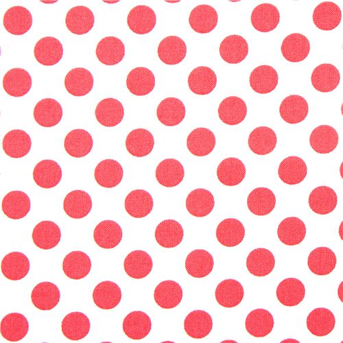 white Michael Miller fabric red polka dots 2
