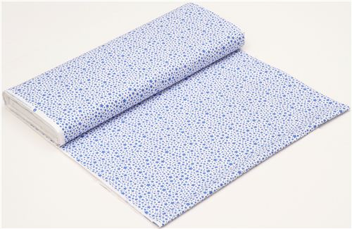 white Michael Miller fabric with many blue stars 3