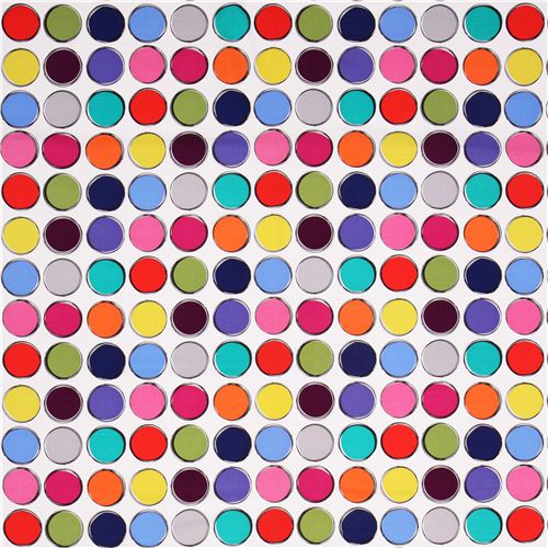 white Paint Lids circle dot fabric Michael Miller 2