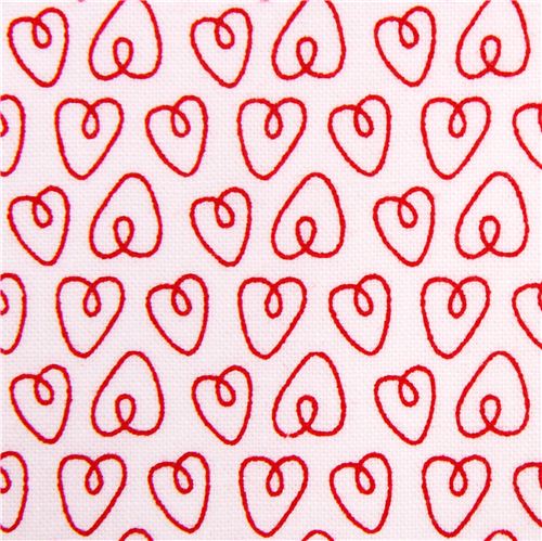 white Petite Hearts heart love fabric Michael Miller Petite Paris 1
