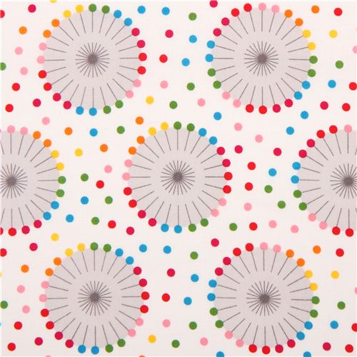 white Pinny pin circle sewing Cloud 9 organic fabric Sew Yummy Fabric