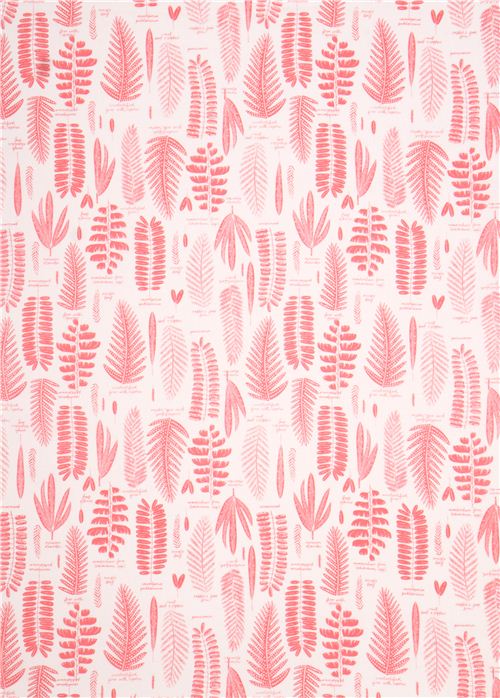 white 'Pressed Leaf'  flower leaf Cloud 9 organic cotton fabric 2