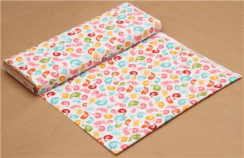 white Riley Blake bird animal fabric from the USA 3