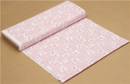 white Riley Blake fabric with embroidery techniques and text 3