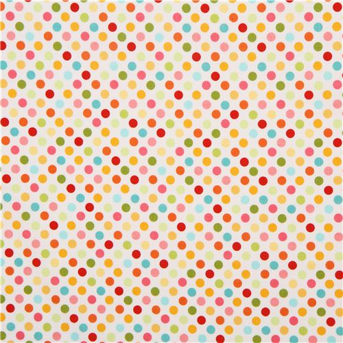 white Riley Blake polka dot fabric from the USA 2