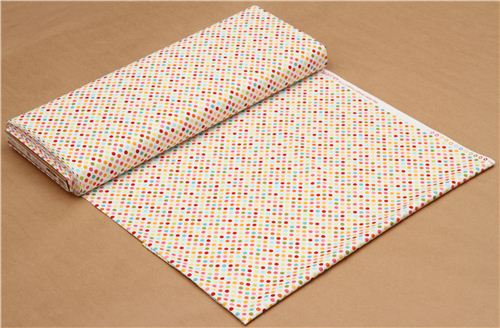 white Riley Blake polka dot fabric from the USA 3