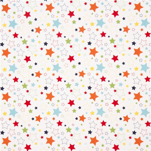 white Riley Blake star fabric from the USA Fabric by Riley Blake - modes4u