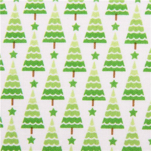 white Riley Blake tree Xmas fabric Home for the Holidays 1