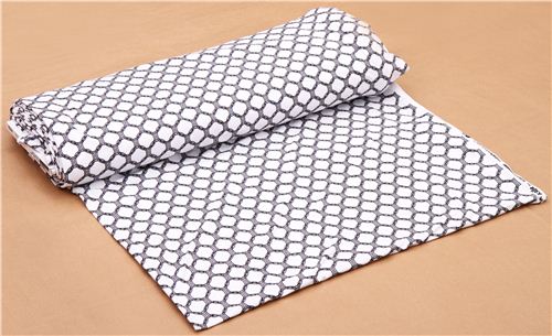 white Robert Kaufman circle Laguna Jersey knit fabric 3