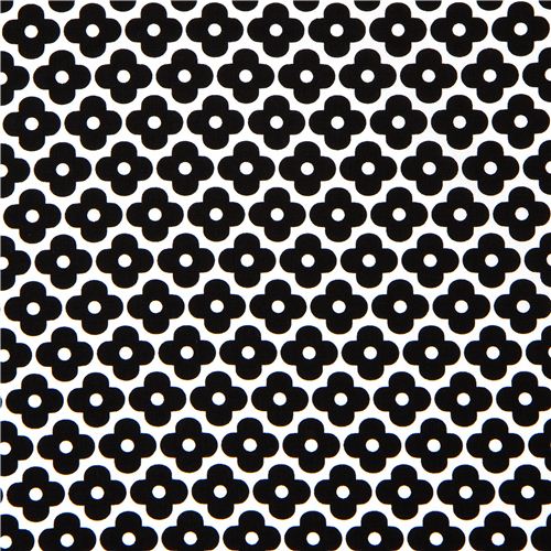white Robert Kaufman fabric with black flowers 2