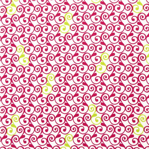 white Robert Kaufman fabric with magenta ornaments 2