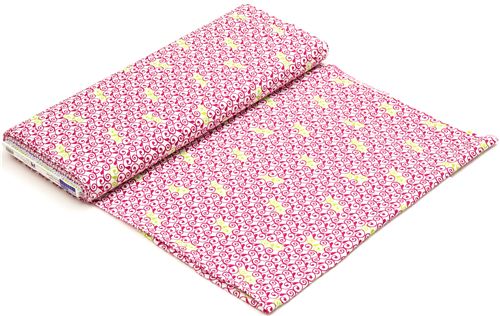white Robert Kaufman fabric with magenta ornaments 3
