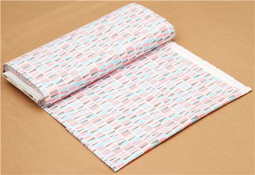 white Robert Kaufman flannel fabric graphical mosaic print 3