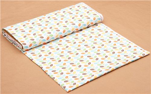 white Safari plant leaf fabric by Northcott Studio 3