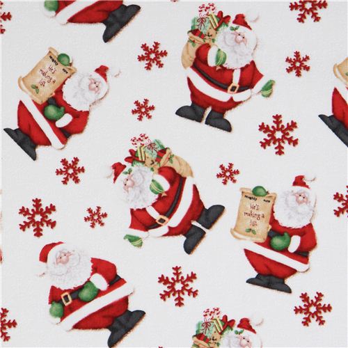 white Santa Claus snowflake ice crystals tissu de Nol Henry Glass 1