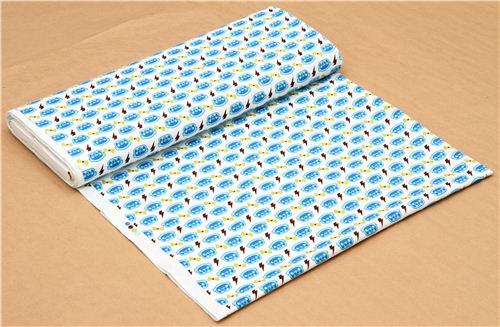 white Skelanimals dog skeleton fabric from the USA 3