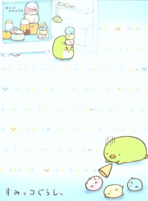 Sumikkogurashi animals in corner fridge mini Note Pad - Memo Pads ...
