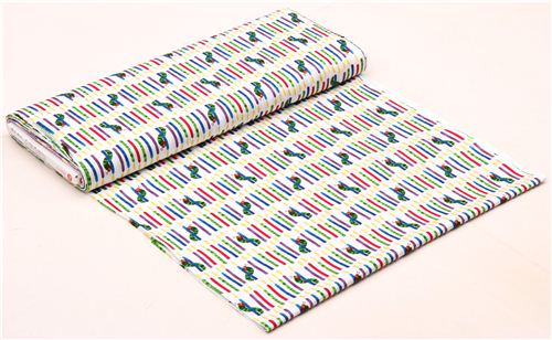 white The Very Hungry Caterpillar candle fabric Andover USA 4