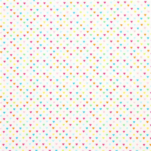 white Timeless Treasures hearts fabric from the USA 2