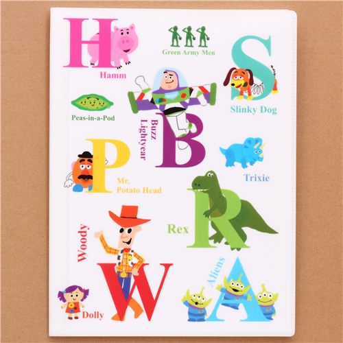 white Toy Story letters ABC 10pocket A4 /A3 file folder Folders