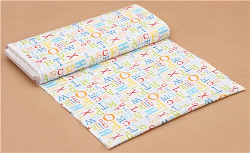 white abc fabric ABC safari by StudioE fabrics 3
