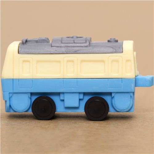 white and blue train eraser from Japan by Iwako modeS4u
