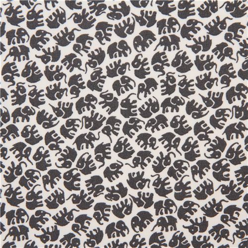 wei�er Tierstoff graue Elefanten von Michael Miller  2