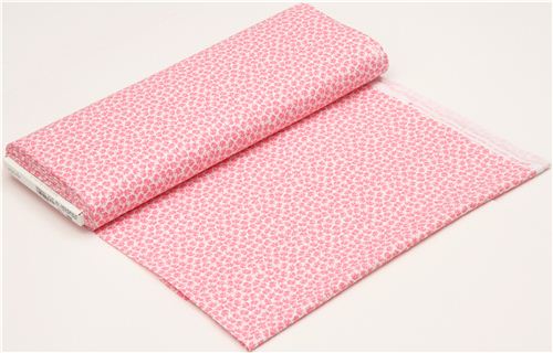 white animal fabric pale pink elephants by Michael Miller 3