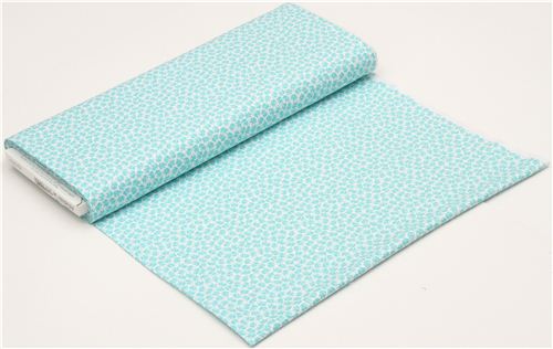 white animal fabric turquoise elephants by Michael Miller 3
