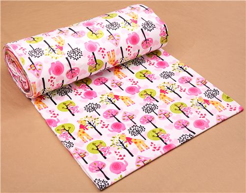 white animal tree heart minky fabric fleece plush USA 3