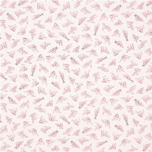 white ballerina shoes fabric with glitter Timeless Treasures Fabric by ...