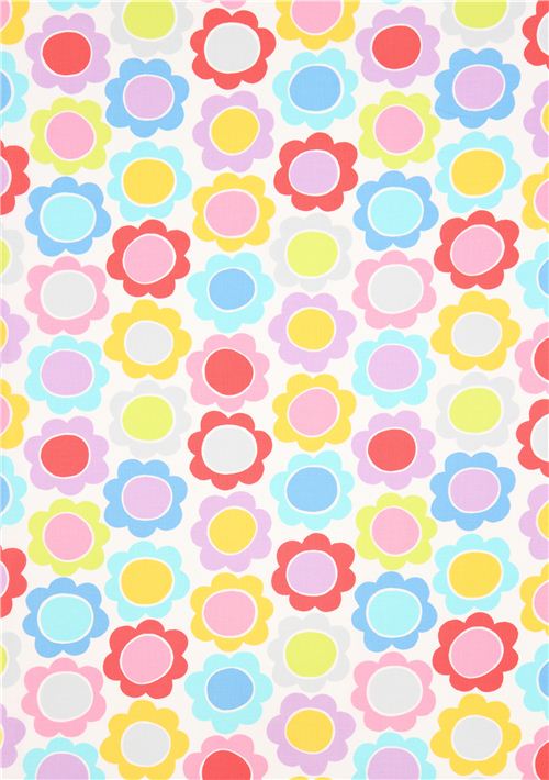 white big flower fabric by Timeless Treasures USA 2
