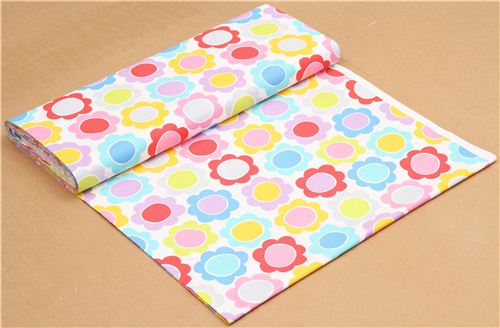 white big flower fabric by Timeless Treasures USA 3