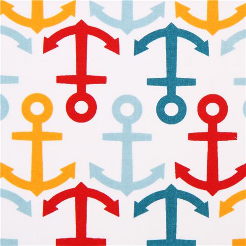 white birch anchor sailor organic fabric Anchors Away 1
