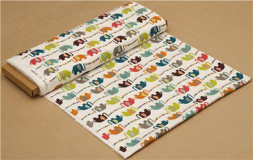 wei�er birch Elefanten Bio-Stoff Elephun mit Girlanden 3