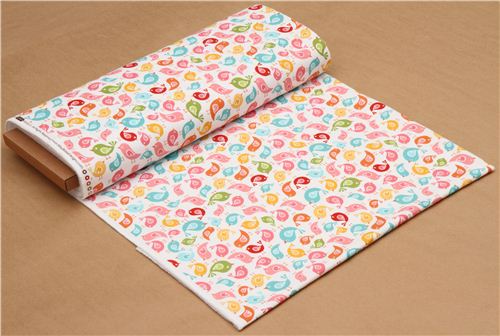 wei�er Vogel Tier Flanellstoff von Riley Blake USA 3