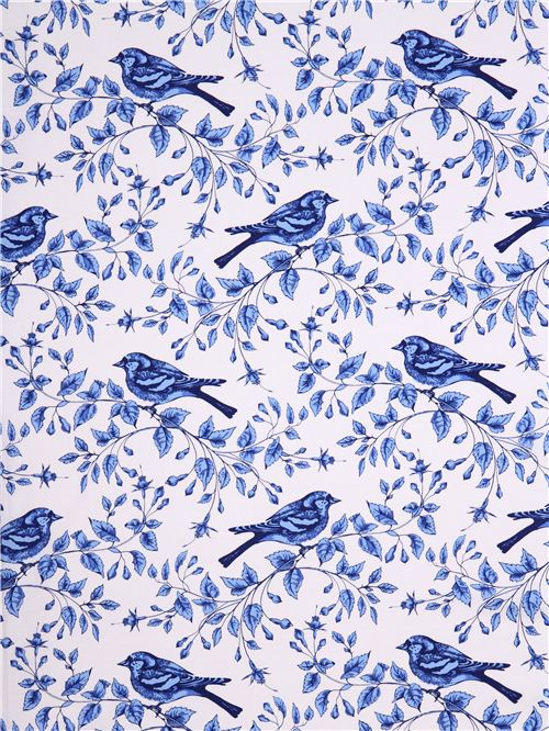 white bird fabric Michael Miller Birds On The Vine 2