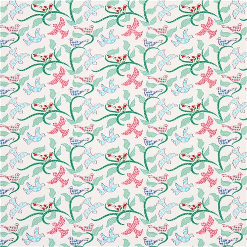 white bird fabric by Timeless Treasures USA 2