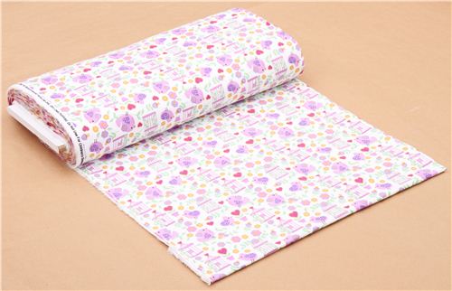 white bird flannel fabric Birds Garden Bird Paradise 4