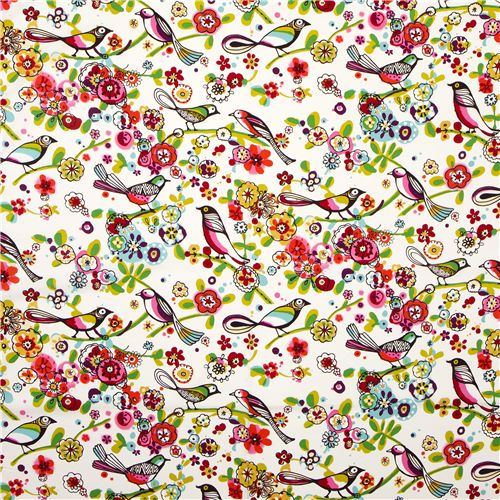 white bird paradise fabric Larkspur Alexander Henry USA Fabric by ...