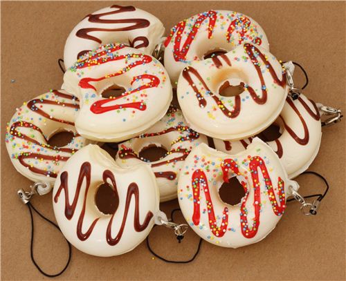 white bitten donut squishy charm food squishy white bitten donut squishy charm food squishy