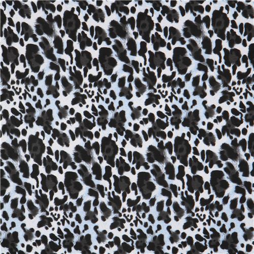 wei�-bl�ulicher Robert Kaufman Jersey Stoff Leoparden Print 2