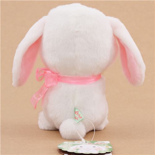 white bunny rabbit Poteusa Loppy plush toy from Japan - Rabbit Plushies ...