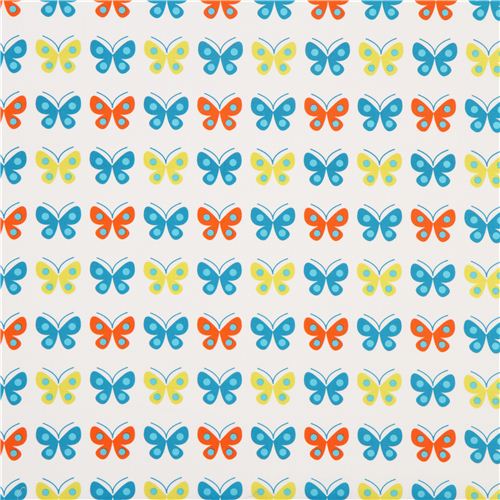 white butterfly fabric par Robert Kaufman from the USA 2