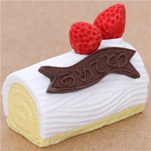 white cake roll eraser from Japan by Iwako modeS4u