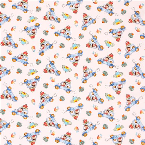 wei�er Auto Ballon Reise Oxford Stoff Kokka A Toy Chest 2